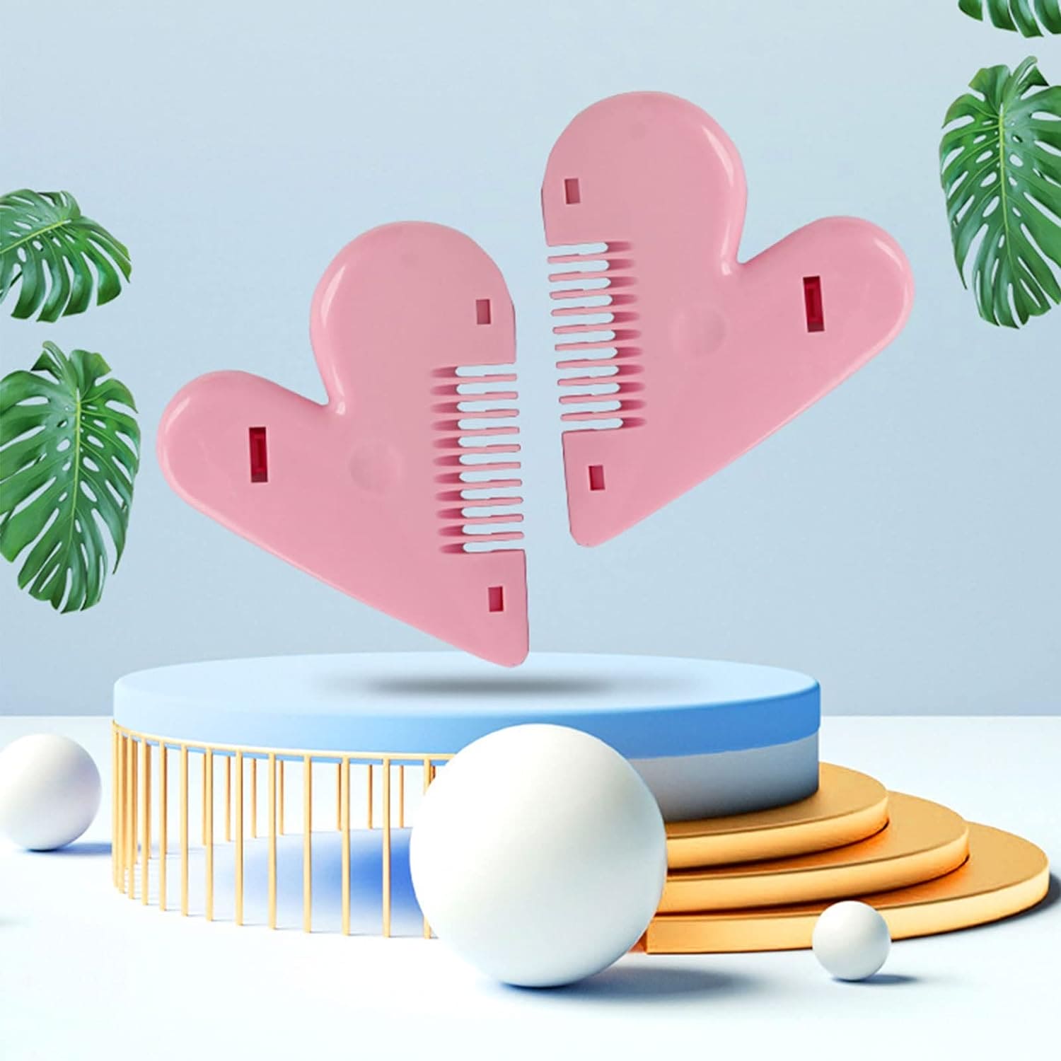 Love Heart Hair Trimming Comb, Pink Mini Hair Trimmer, Cute Manual Hair Cutting Comb, Women Hair Cutting Comb, Body Hair Removal, Pubic Hair Brush, Self Hair Cutting Comb Love Heart Hair Trimming Comb, Pink Mini Hair Trimmer, Cute Manual Hair Cutting Comb, Women Hair Cutting Comb, Body Hair Removal, Pubic Hair Brush, Self Hair Cutting Comb